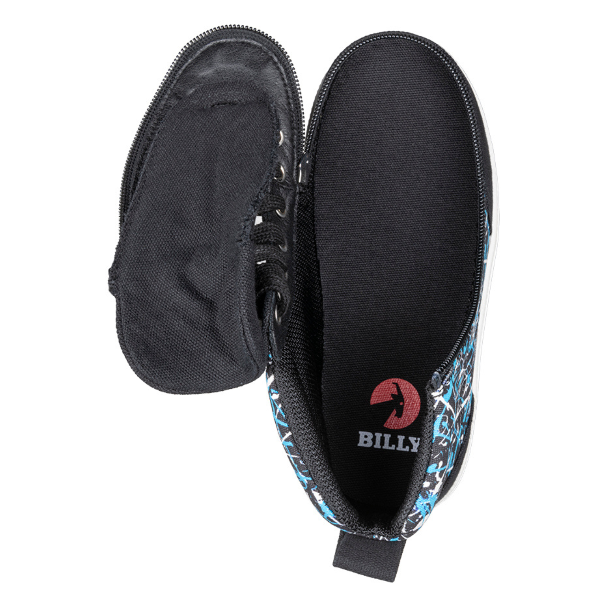 Billy Footwear (Toddlers) - High Top D|R Black Graffiti Canvas Shoes