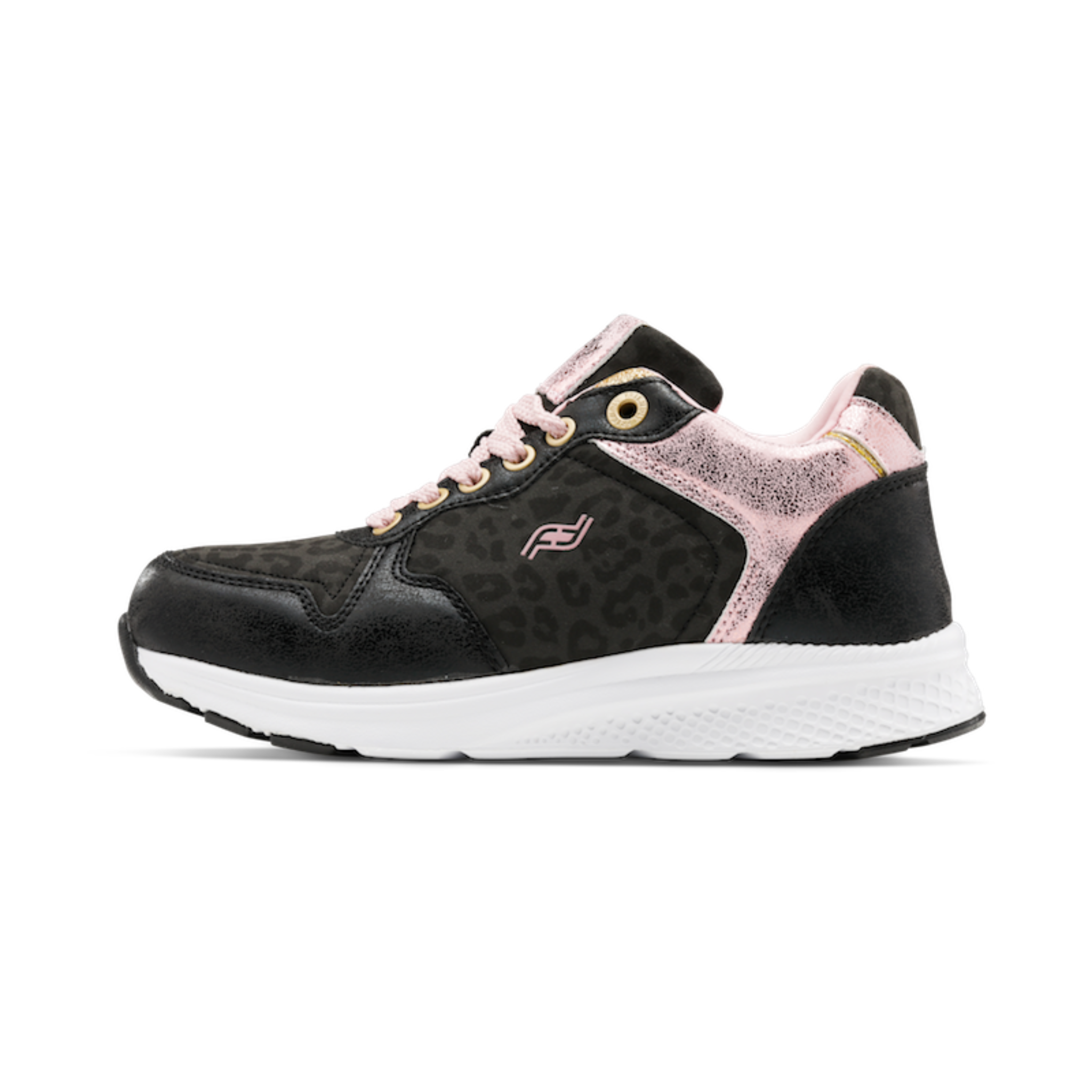 Friendly Shoes (Kids) - Excursion Black Leopard Dahlia Pink