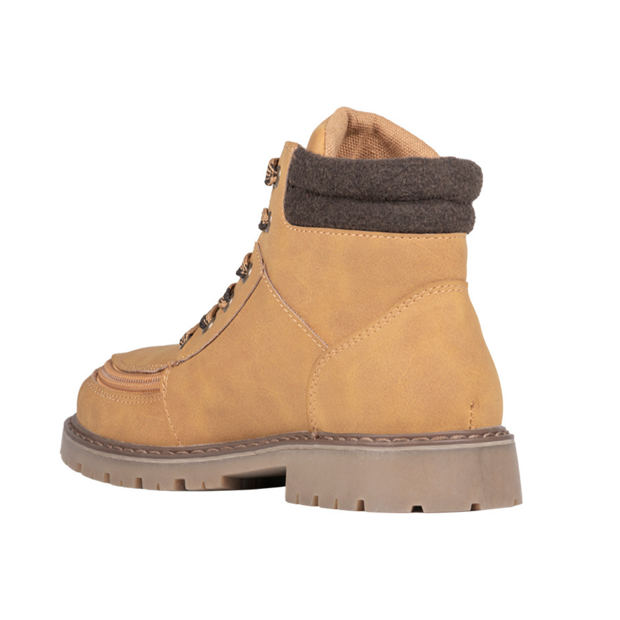 Billy Footwear (Toddlers) -  Tan Faux Leather Lug Boots
