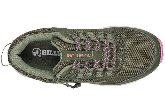 Billy Footwear (Womens) -  Inclusion Trail Olive/Pink Trainers