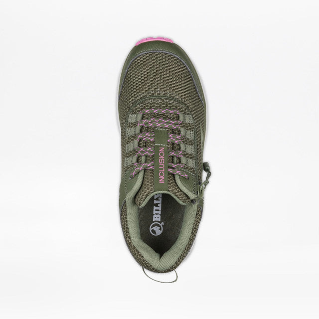 Billy Footwear (Womens) -  Inclusion Trail Olive/Pink Trainers