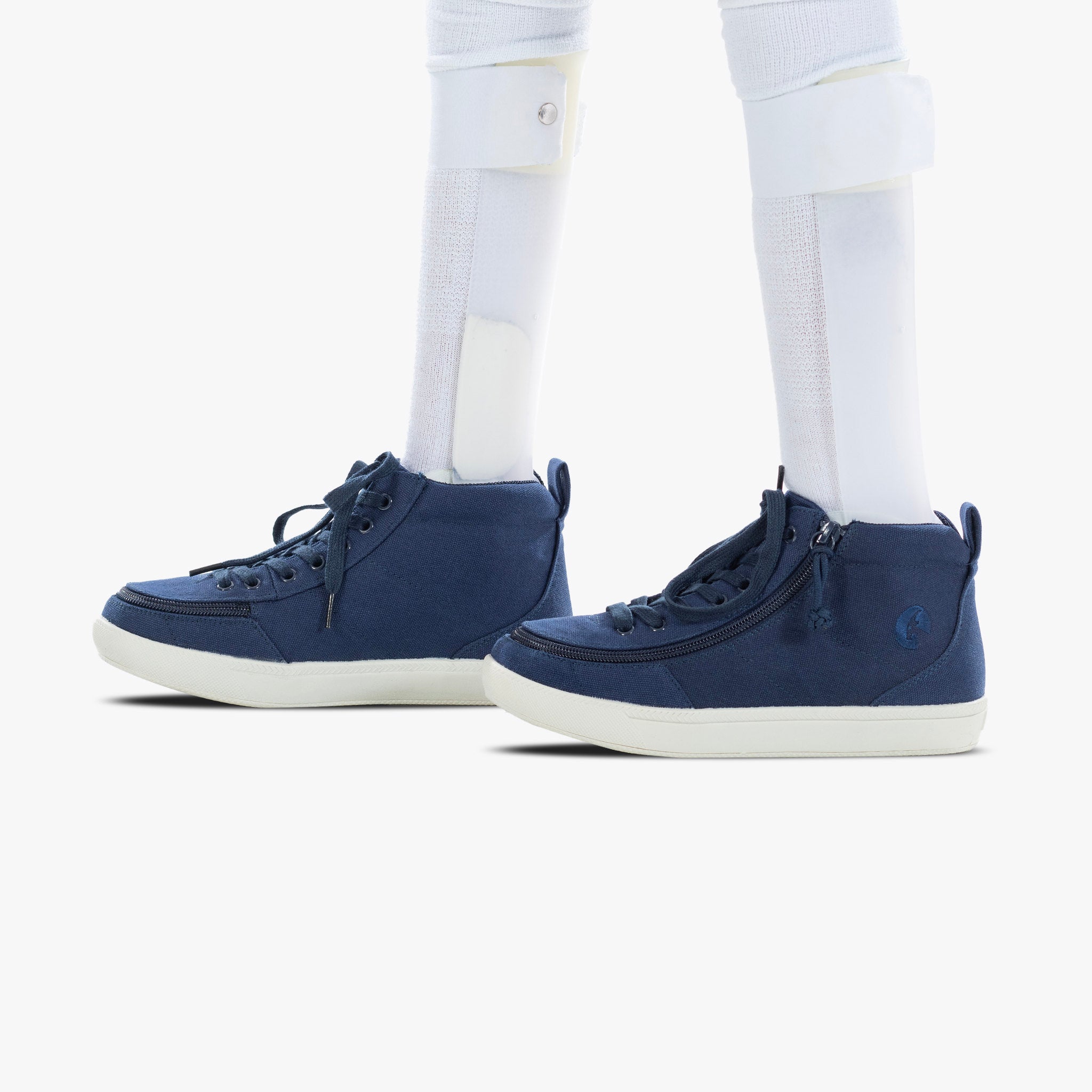 Billy Footwear (Kids) DR II Fit - High Top Navy Canvas Shoes