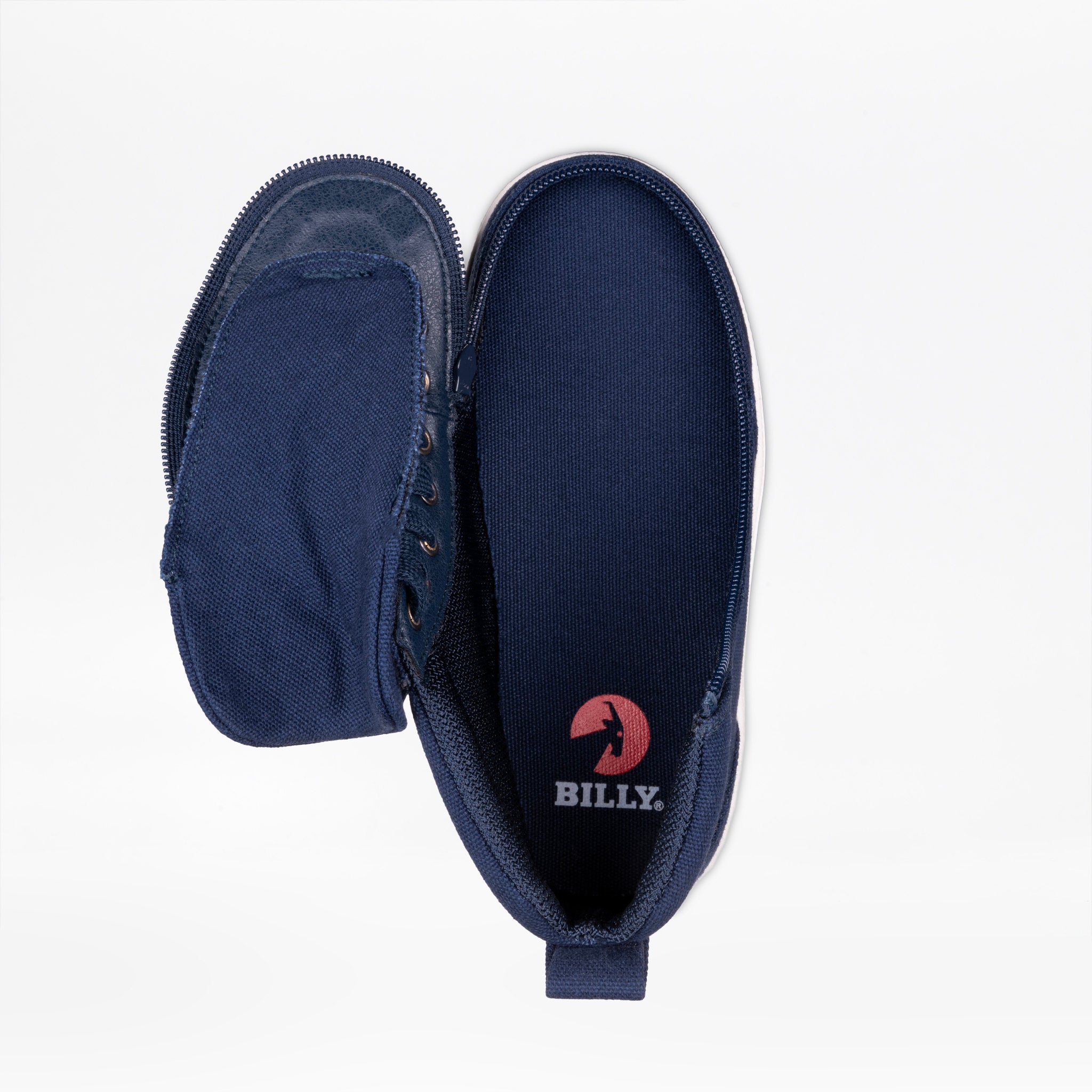 Billy Footwear (Kids) DR II Fit - High Top Navy Canvas Shoes