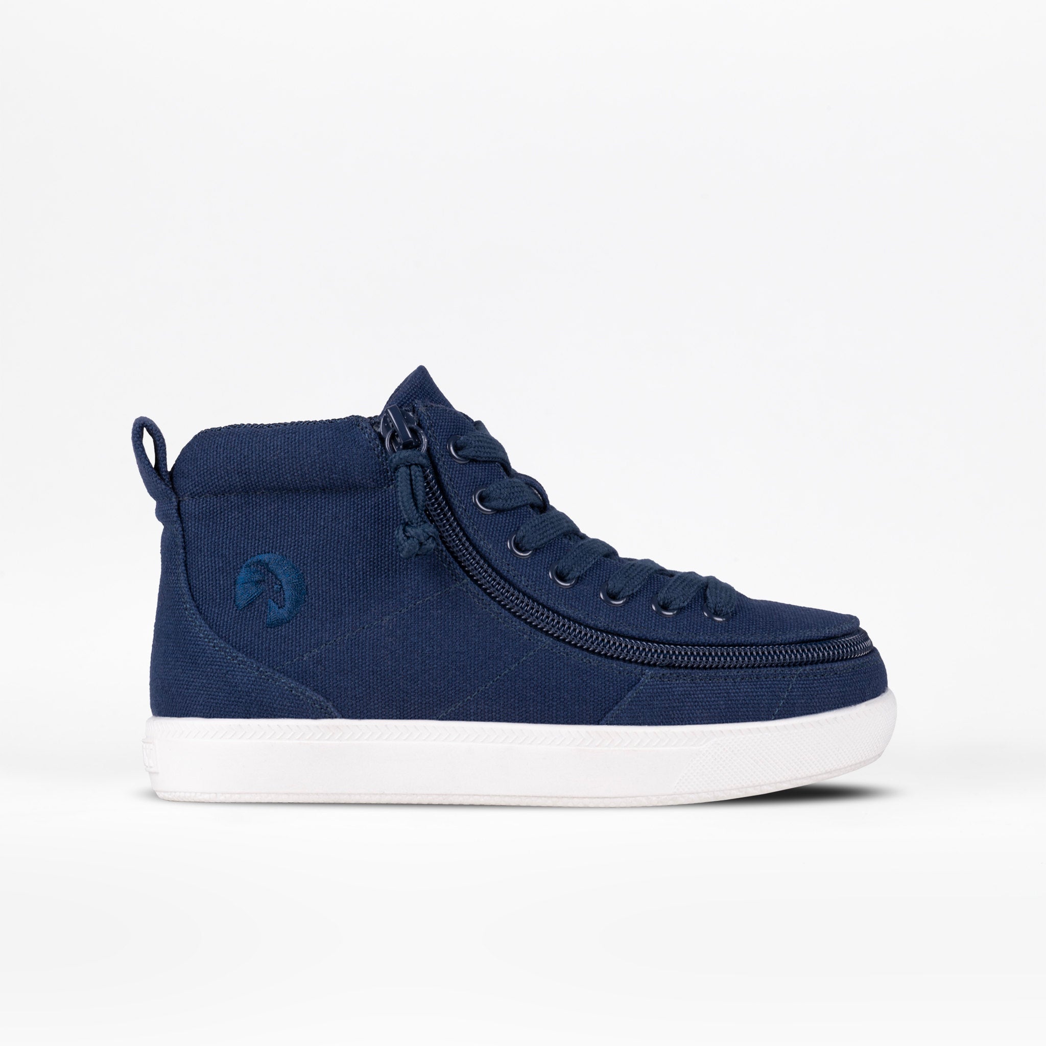 Billy Footwear (Kids) DR II Fit - High Top Navy Canvas Shoes