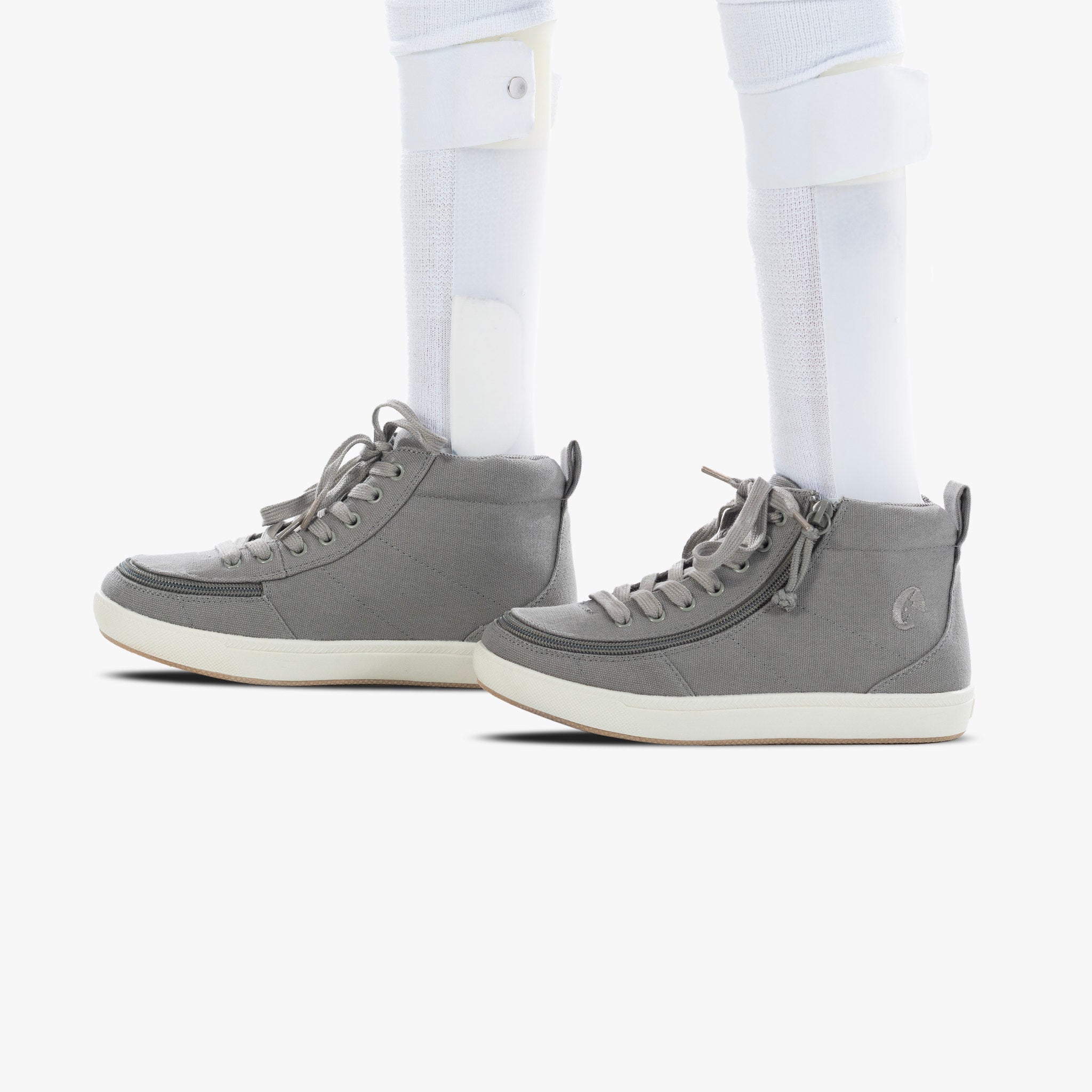 Billy Footwear (Kids) DR II Fit - High Top Dark Grey Canvas Shoes