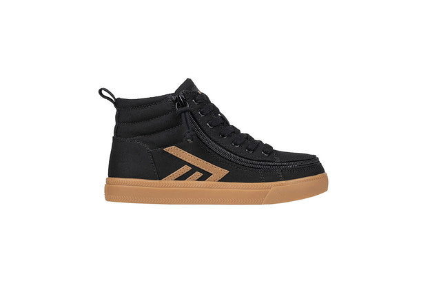 Billy Footwear (Kids)  -  High Top Black/Gum CS Canvas Shoes