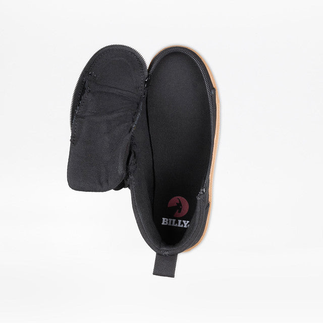 Billy Footwear (Kids)  -  High Top Black/Gum CS Canvas Shoes