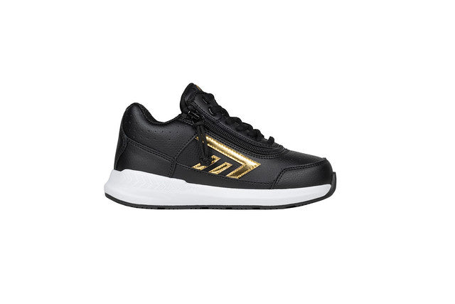 Billy Kid's Sport Hoop High Top Sneakers - Easy On Adaptable Shoes, Black, 11W Little Kid