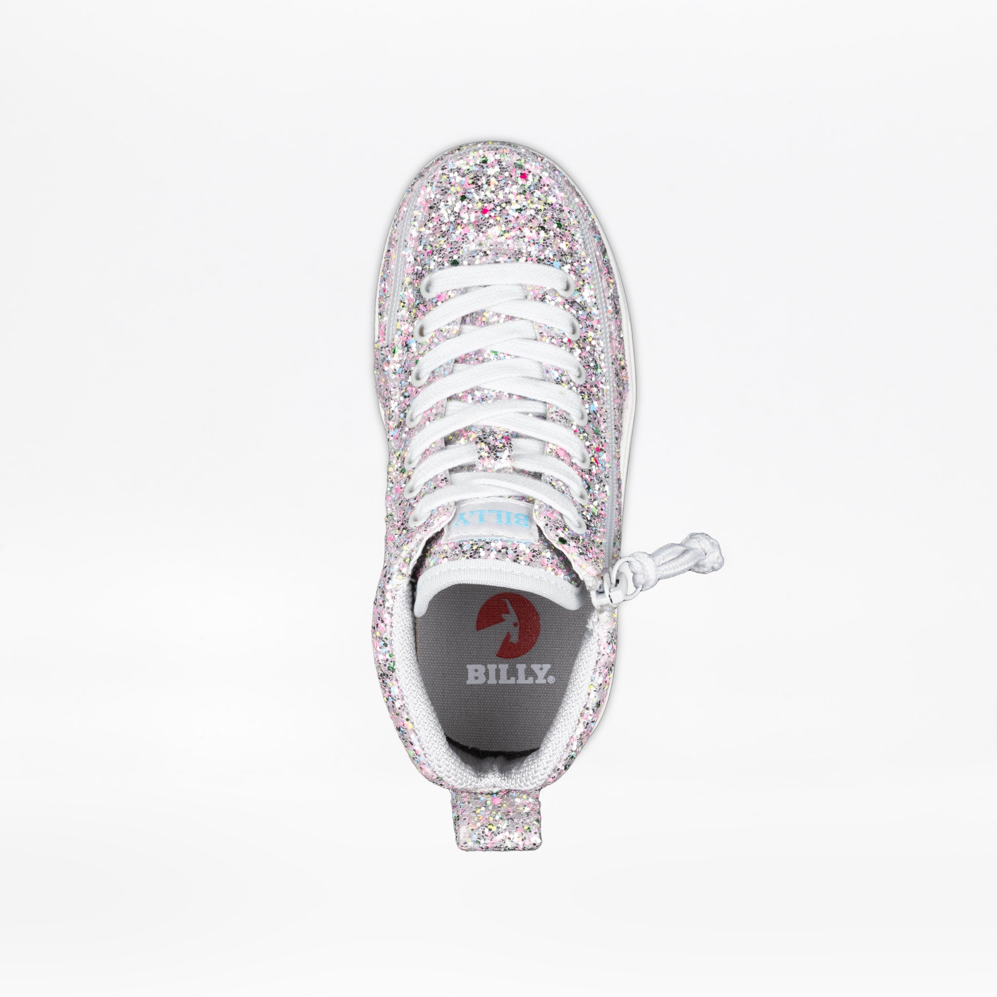 Billy Footwear DR II Fit (Kids) - High Top Multi Glitter Shoes