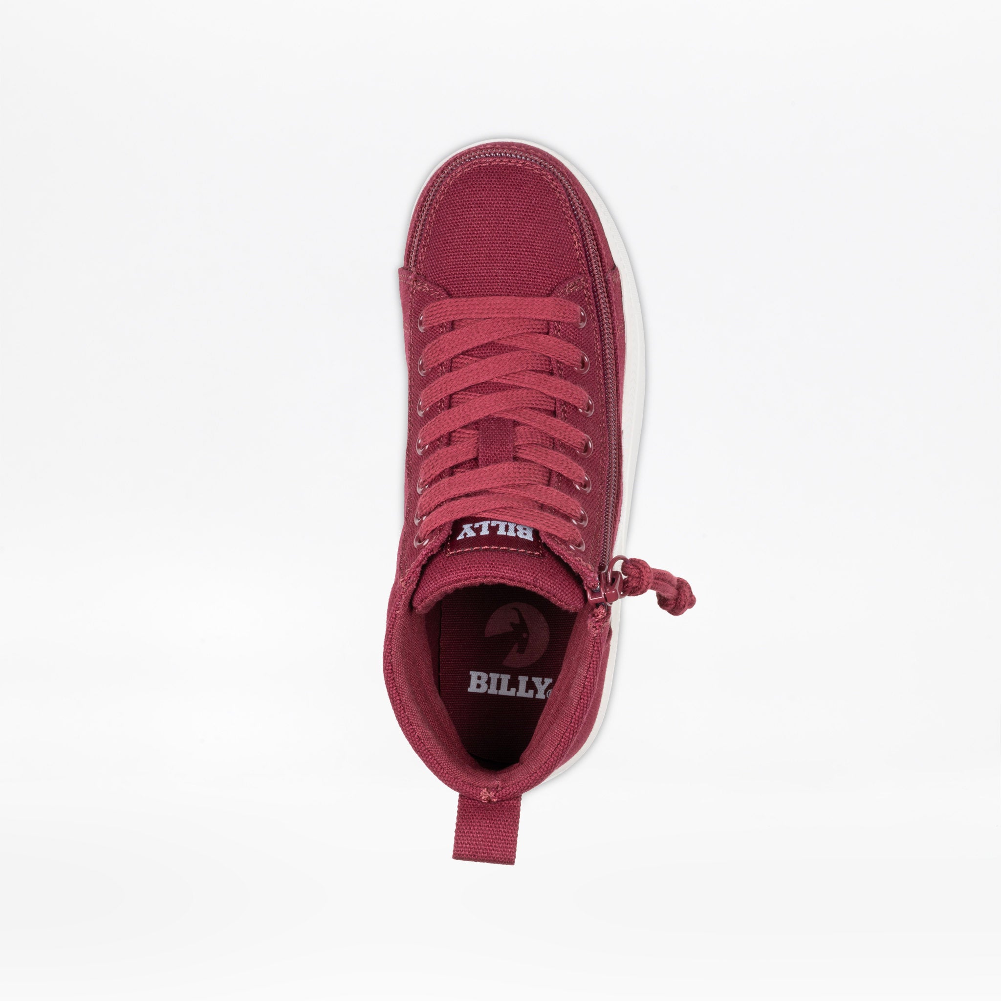 Billy Footwear (Toddlers)  - High Top Wine/White CS Canvas Shoes