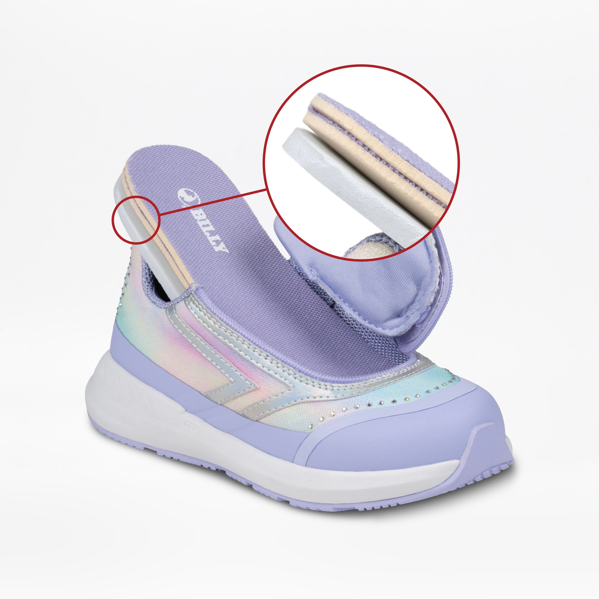 Billy Footwear (Kids) - Low Top Goat Rhinestone Rainbow Trainers