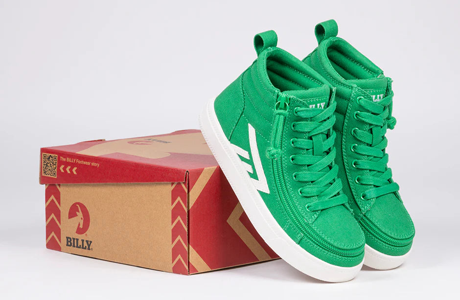 Billy Footwear (Kids)  - Green/White Core Skate Canvas Shoes