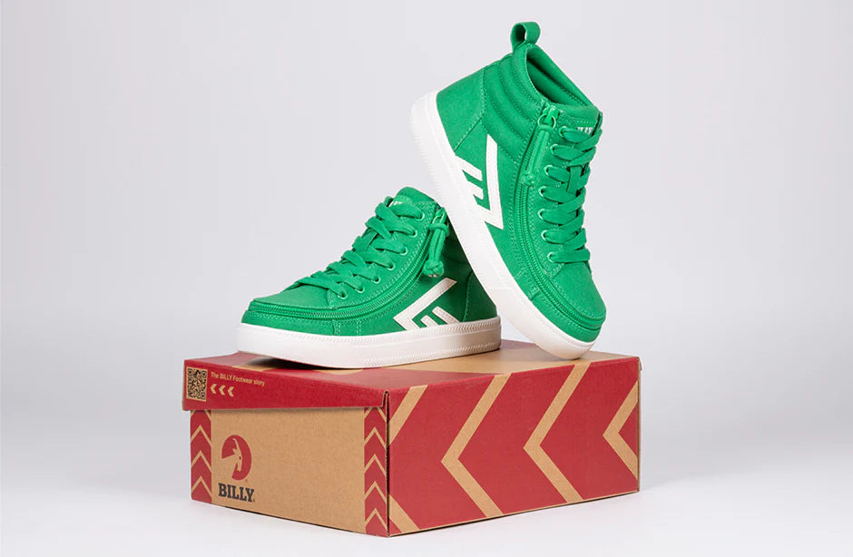 Billy Footwear (Kids)  - Green/White Core Skate Canvas Shoes