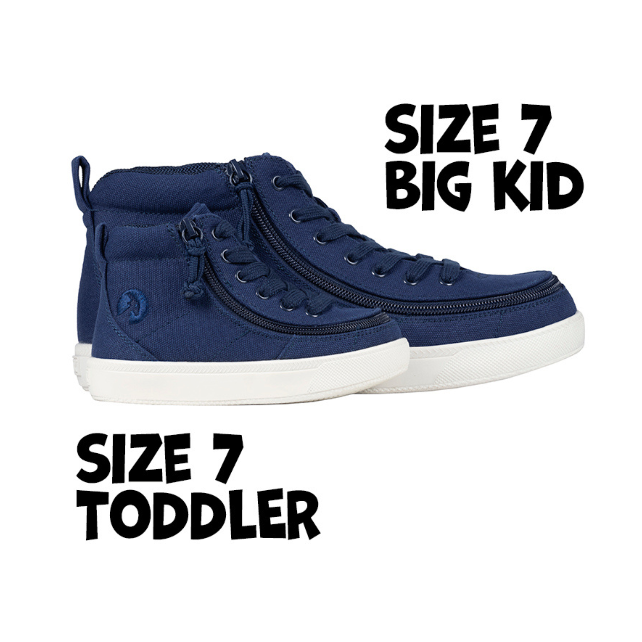 Billy Footwear (Toddlers) DR II Fit - High Top DR II Navy Canvas Shoes