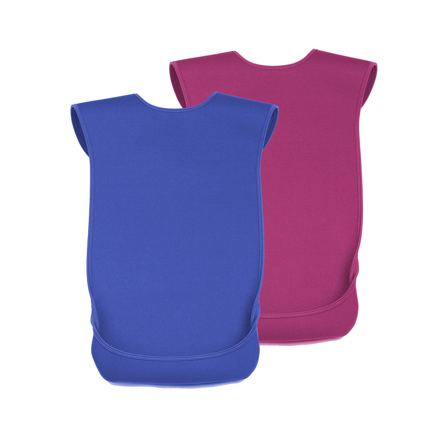 CareDesign_pink_or_blue_tabard_for_toddlers_kids_adults_with_special_needs_bib_with_feeding_pouch