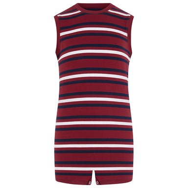 KayCey® Signature Stripes adult sleeveless adaptive popper bodysuit in super soft cotton-rich fabric