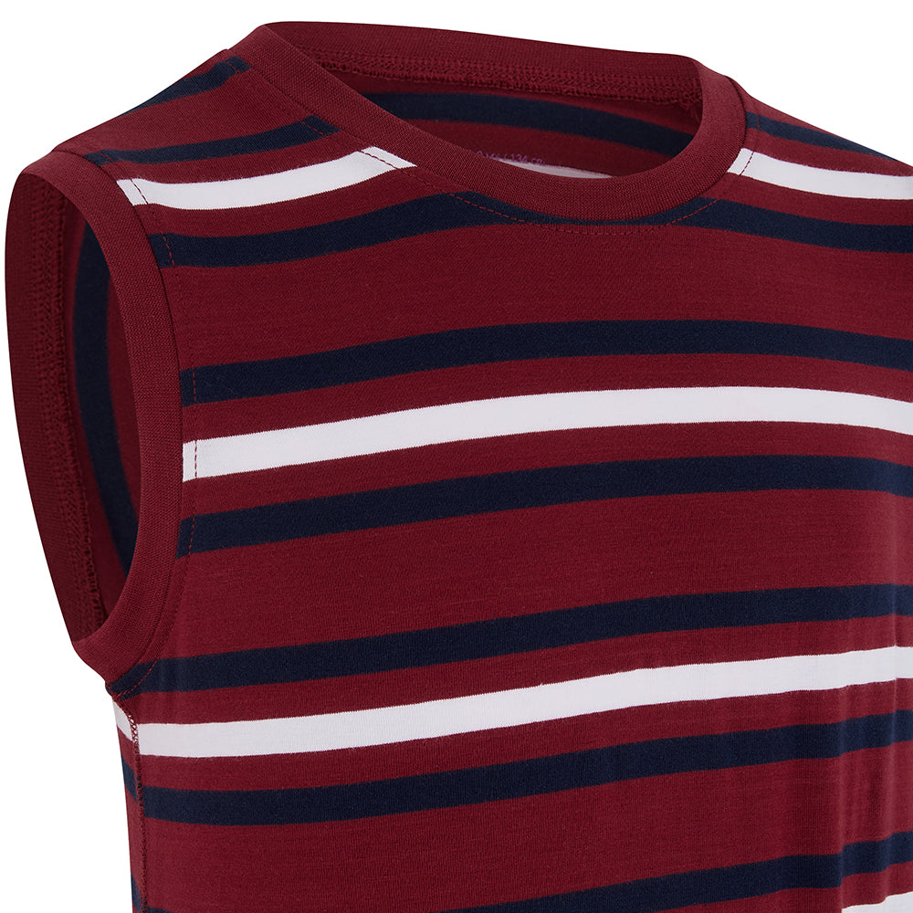 KayCey® Signature Stripes Sleeveless Popper Bodysuit