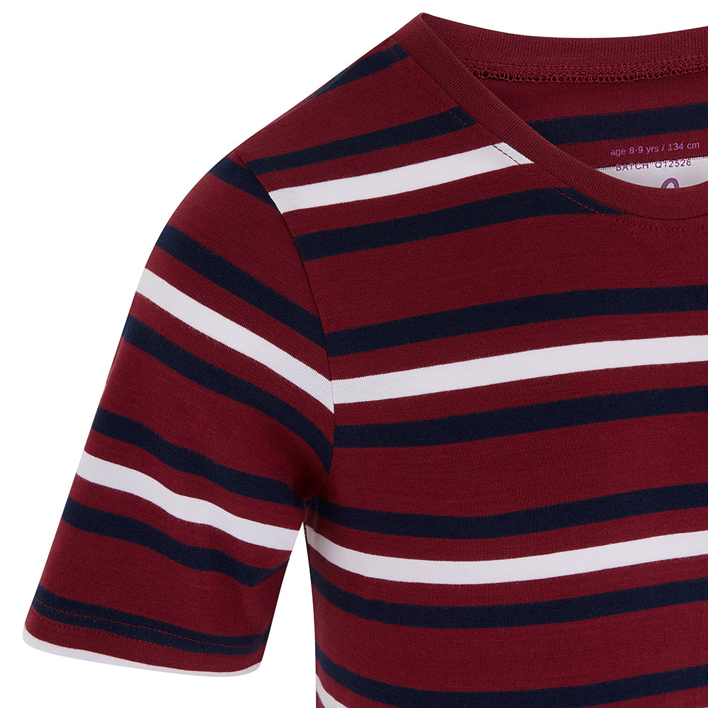KayCey® Signature Stripes Short Sleeve Popper Bodysuit