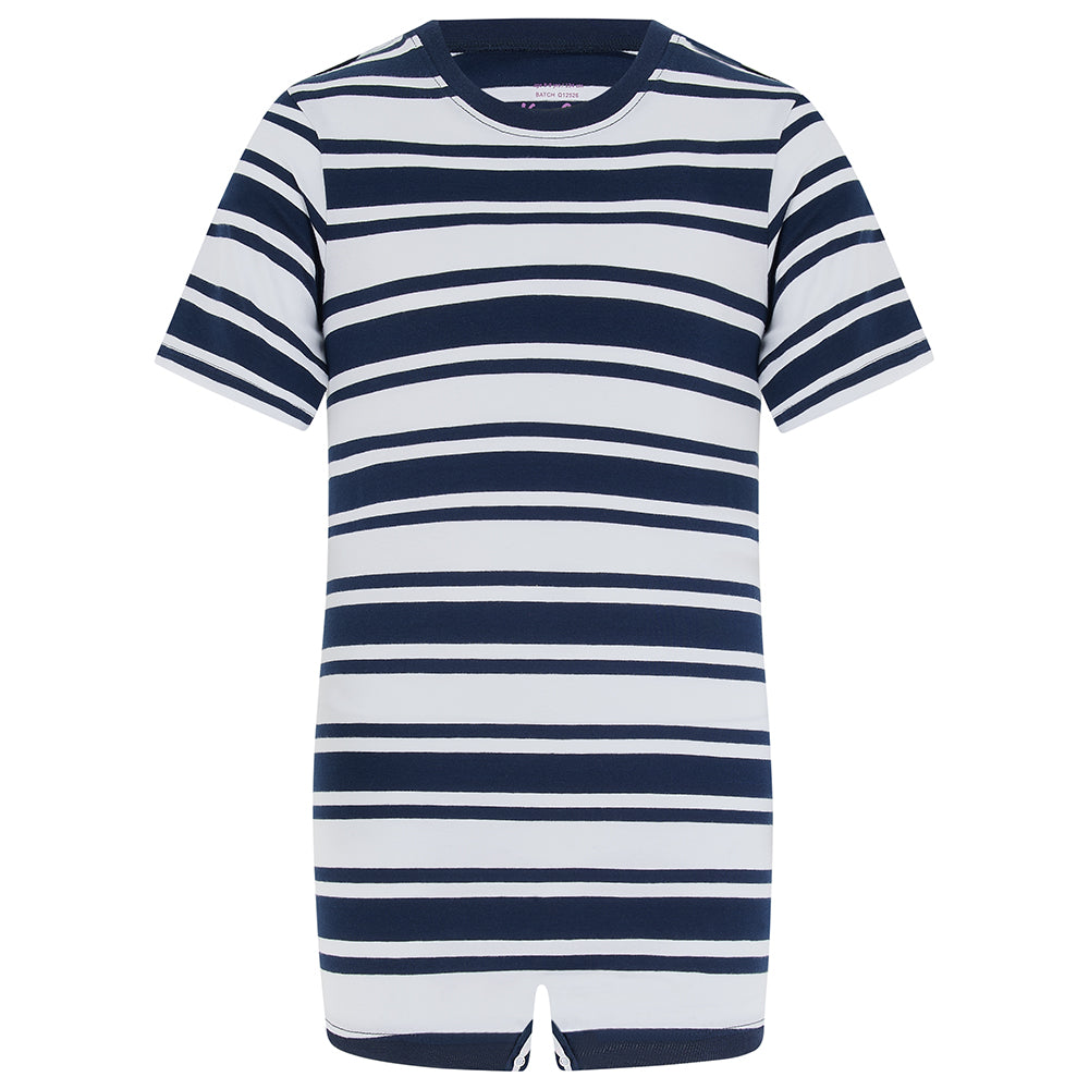 KayCey® Signature Stripes Short Sleeve Popper Bodysuit