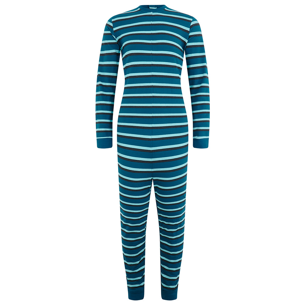 KayCey® Signature Stripes Long Sleeve Zip Back Jumpsuit