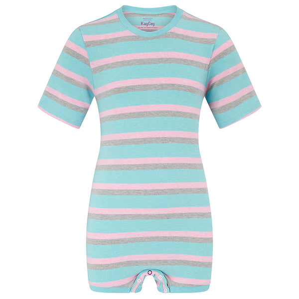 KayCey®P Lite Popper Vest (Kids) - Short Sleeve Stripes