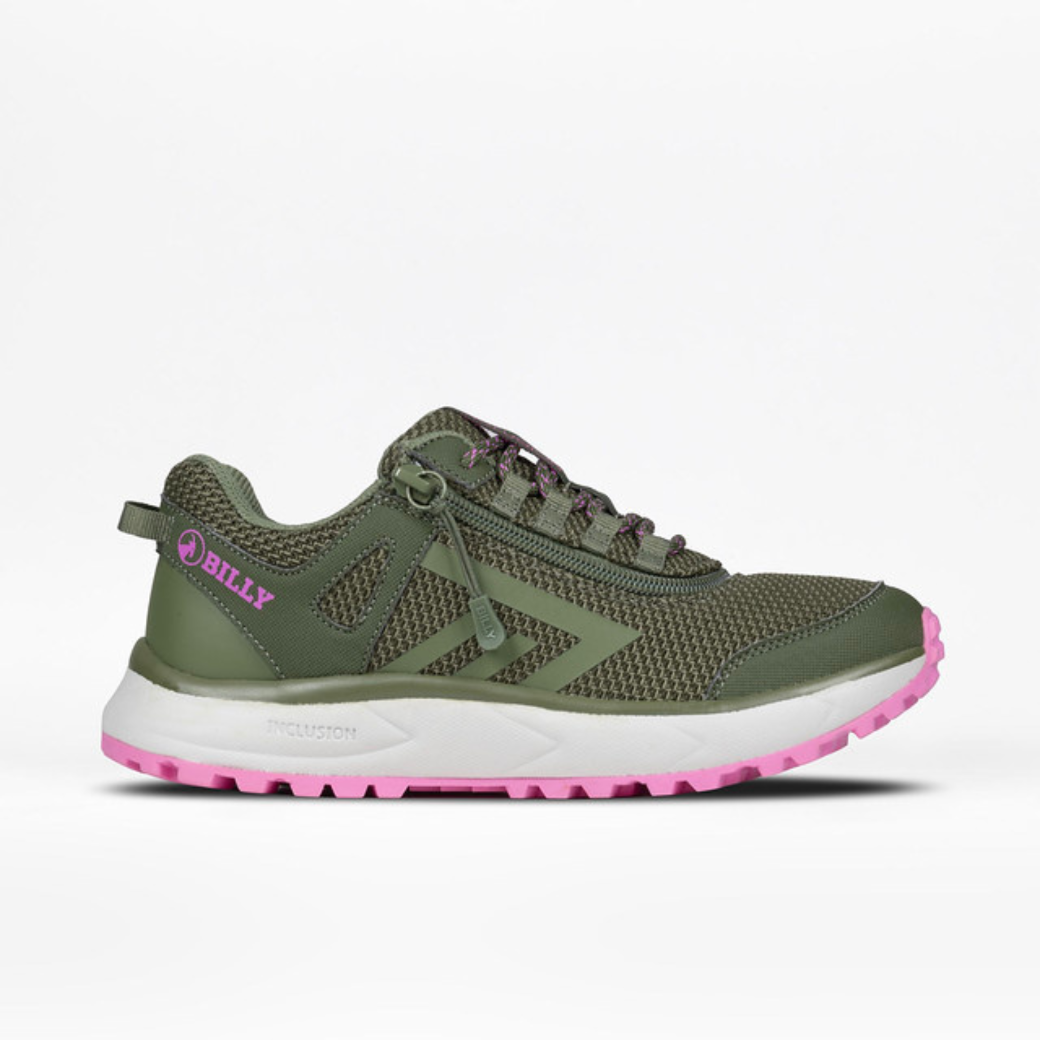 Billy Footwear (Womens) -  Inclusion Trail Olive/Pink Trainers