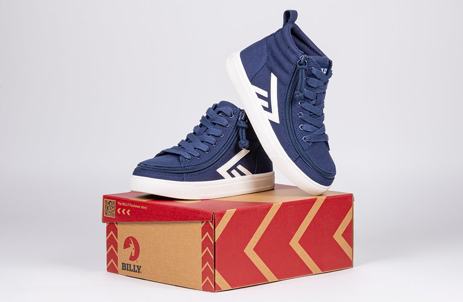 Billy Footwear (Kids)  - Navy/White Core Skate Canvas Shoes