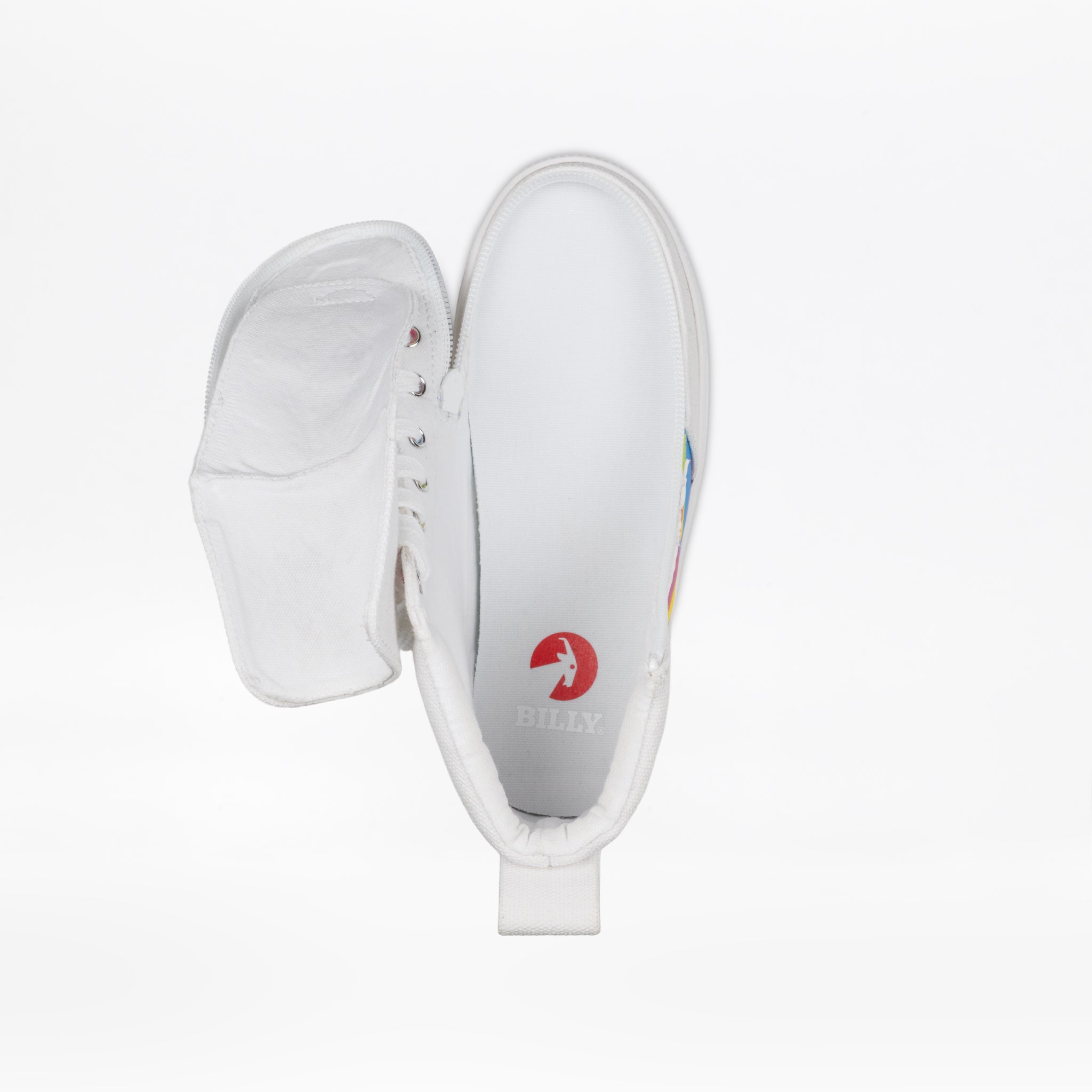Billy Footwear (Kids) - High Top Wavy Rainbow Shoes