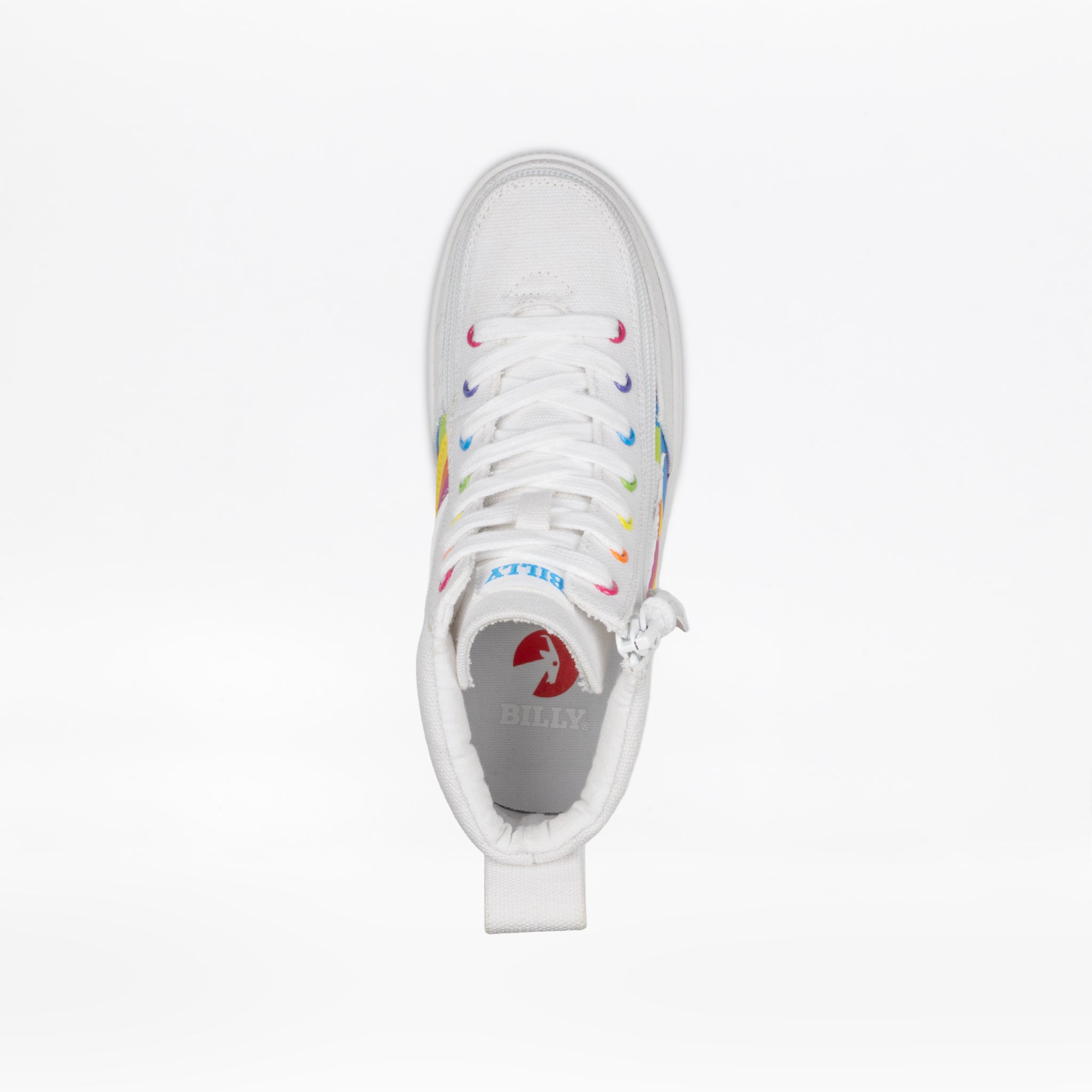 Billy Footwear (Kids) - High Top Wavy Rainbow Shoes