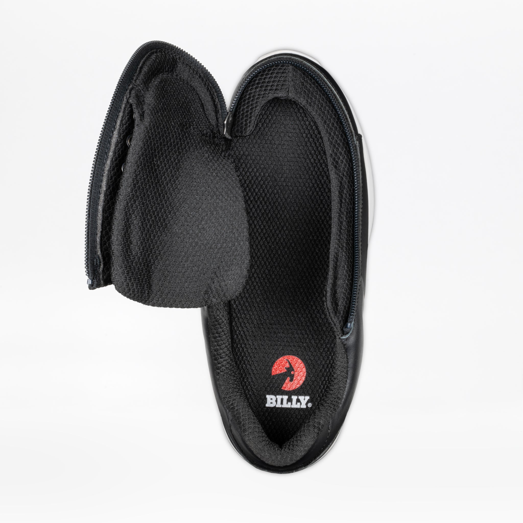 Billy Footwear (Womens) -  Low Top Comfort Plush Black Leather Shoes