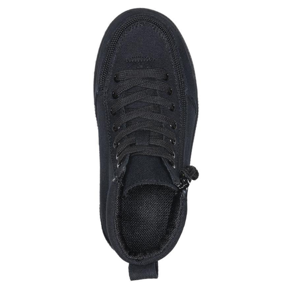Billy Footwear (Kids) - High Top Black Canvas Shoes CLEARANCE