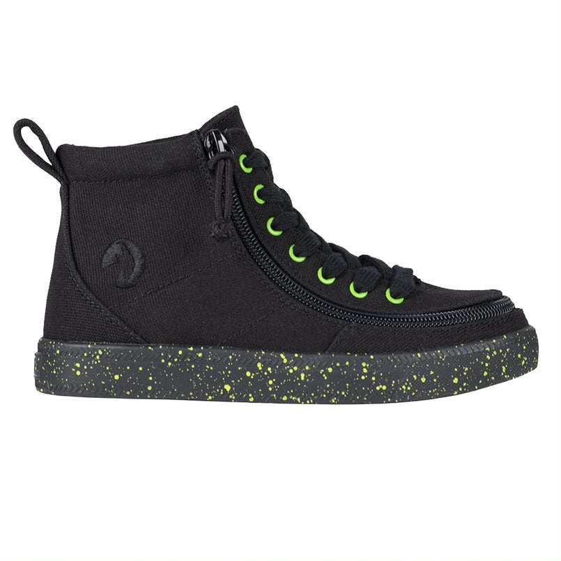 Billy Footwear (Toddlers)  - High Top Canvas Black Green Speckle Shoes CLEARANCE