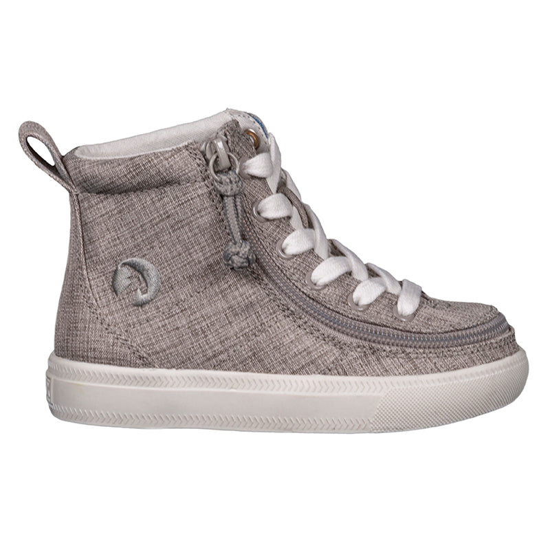 Billy Footwear (Toddlers) - Light Grey Jersey High Top Linen Shoes