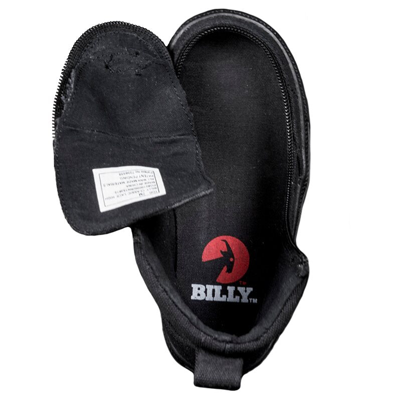 Billy Footwear (Toddlers) DR Fit - High Top DR Black To The Floor Canvas Shoes