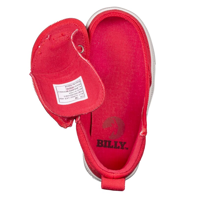 Billy Footwear (Toddlers) DR Fit - High Top Red Canvas Shoes