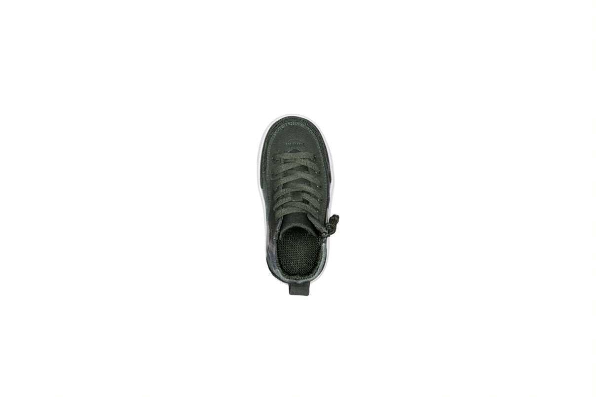 Billy Footwear (Toddlers) DR Fit - High Top DR Olive Camo Canvas Shoes