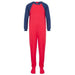 特別なニーズの前部を備えた男の子用の赤いパジャマ