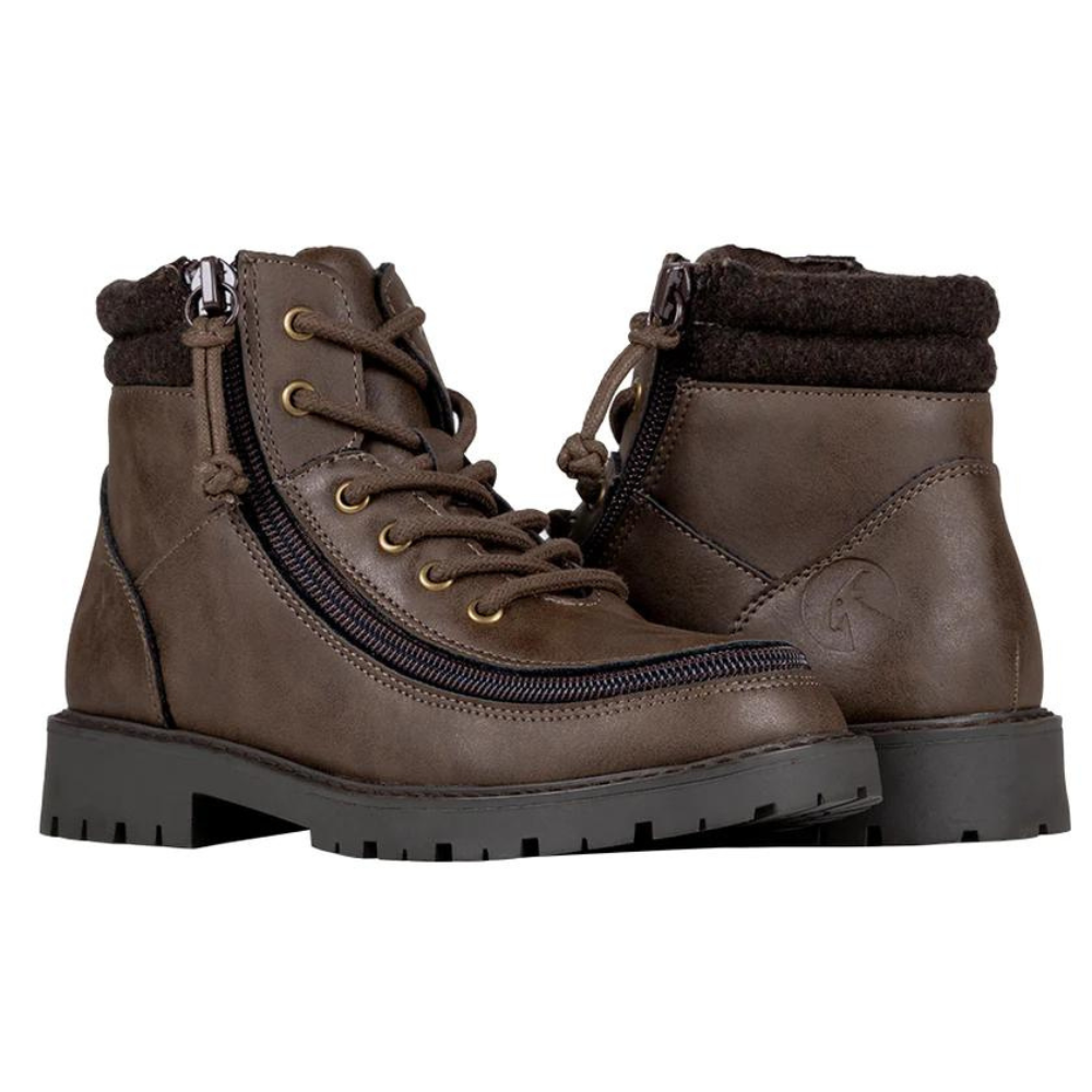 Billy Footwear (Toddlers) -  Brown Leather Lug Boots CLEARANCE