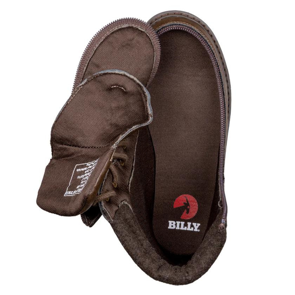 Billy Footwear (Toddlers) -  Brown Leather Lug Boots CLEARANCE