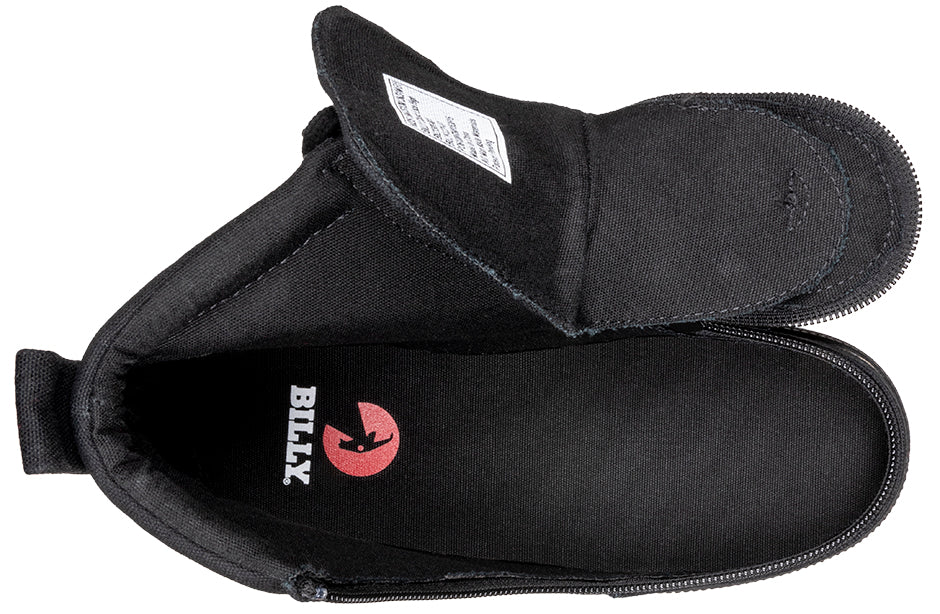 Billy Footwear (Kids) DR Fit - High Top Black Canvas Shoes