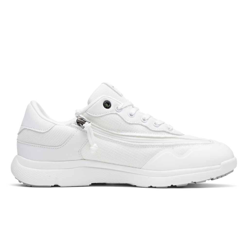 Mens white 2025 zip trainers